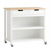 Sobuy кухонный остров мобильная тележка на колесиках шкаф с полками FKW74-WN