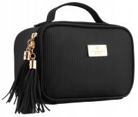 Damska kosmetyczka PETERSON elegancki kuferek podróżny z uchwytem organizer