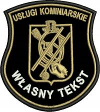 Naszywka Usługi kominiarskie z własnym tekstem