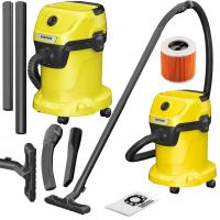 KARCHER WD3 ODKURZACZ PRZEMYSŁOWY BEZWORKOWY 1000W WARSZTATOWY MOKRO SUCHO
