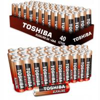 40x = Baterie Toshiba Alkaiczne 20x AA + 20x AAA R03 R6 1,5V ZESTAW