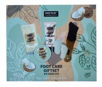 Duży Zestaw kosmetyków do pielęgnacji stóp z kokosem tarka do stóp skarpetk