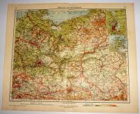 MAPA NIEMCY PÓŁNOCNE 1934 Minerva Atlas