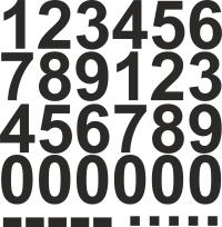 7 CM CYFRY NAKLEJKI LICZBY SAMOPRZYLEPNE PRODUCENT WODOODPORNE CZARNE