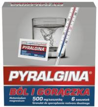 Pyralgina Gorączka lek przeciwgorączkowy 500 mg 6 saszetek