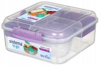 Ланчбокс для завтрака SISTEMA Lunchbox контейнер BOX BENTO 1250 мл с отделениями для соуса