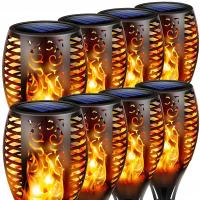 8x солнечная лампа Открытый сад факел огонь эффект пламени забитый декоративный