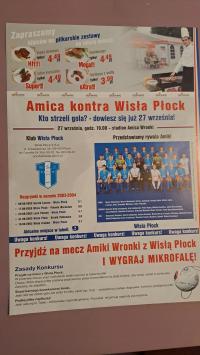 AMICA WRONKI - WISŁA PŁOCK 27-09-2004 PROGRAM MECZOWY