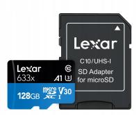 Lexar High-Performance Karta Pamięci 128GB micro SDXC do 100MB/s SD Adapter