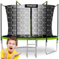 TRAMPOLINA OGRODOWA Z SIATKĄ WEWNĘTRZNĄ DLA DZIECI 252cm 8ft + DRABINKA