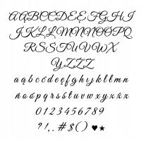 ALFABET cukierniczy LITERY stemple stempelki masy cukrowej OZDOBNY M tort