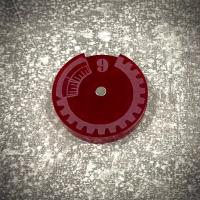 Licznik / dial do gier 0-9 - przeźroczysty czerwony