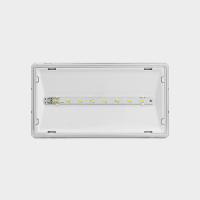 Oprawa awaryjna EXIT S ECO LED IP65 2W 1h jednozadaniowa AT biała + grzałka