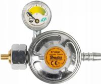 Газовый редуктор с манометром для кухонного баллона 11 кг стандартное соединение