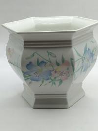 Doniczka osłonka sześciokątna porcelana kwiaty Royal WINTON