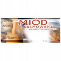 ETYKIETY naklejka na miód KREMOWANY WIELOKWIATOWY Paczka 100 szt