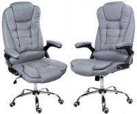 Новое серое тканевое офисное кресло FBJ011