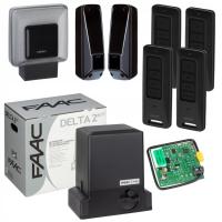 FAAC Delta 2 + Lampa XLED + Pilot XT4FDS 4szt. Napęd do bramy przesuwnej