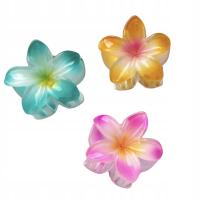 Заколка для волос цветок омбре мини зажим гавайская пряжка набор из 3 шт.