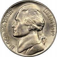 USA 5 centów 5 cents Jefferson Nickel - wybór roczników 1947-1979