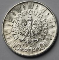 10 zł. złotych Józef Piłsudski 1936 rok piękna