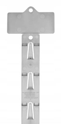 Przezroczysty - Krawat Strip reklamowy z tabliczką informacyjną 12zawieszek