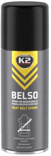 Spray do regeneracji pasów bezpieczeństwa K2 BELSO 400ml ,ułatwia zwijanie