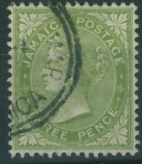 Jamaica three pence - Queen Victoria