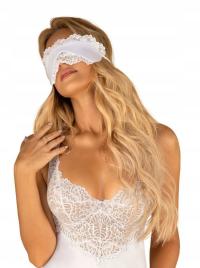 Kobieca maska na oczy Amor Blanco biała Obsessive dla Panny Młodej