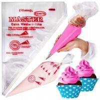 RĘKAW CUKIERNICZY DEKORATOR WORKI JEDNORAZOWE DO CIAST 100 SZT ROZMIAR S