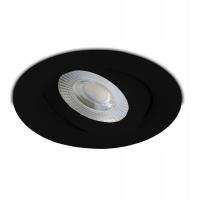 OCZKO SUFITOWE WPUSZCZANE UCHYLNE LED DOWNLIGHT 230V 7W 515lm IP20 CZARNE