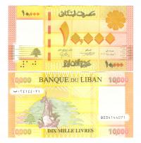 LIBAN 10000 LIVRES 2021 P-92c UNC NOWA DATA