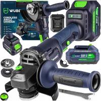 SZLIFIERKA KĄTOWA AKUMULATOROWA KĄTÓWKA DIAX + 1 AKU 4.0AH ŁADOWARKA ZESTAW