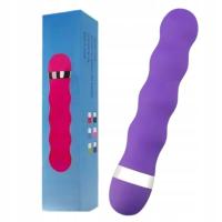 FIOLETOWY WIBRATOR DILDO DAMSKI MASAŻER łechtaczki FALISTY elegancki