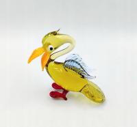 Ptak szklana figurka lampwork retro design czeska ? szkło Czechy