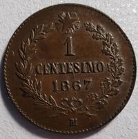 2014 - Włochy 1 centesimo, 1867