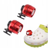 2X водонепроницаемый фонарик для обуви свет LED CROCS огни 3 режима красный