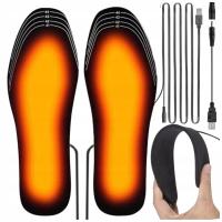 Podgrzewane wkładki do butów ogrzewacze do stóp termiczne USB na zimę