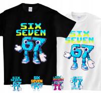 Koszulka SIX SEVEN 67 BRAINROT dziecięca RÓŻNE WZORY tik tok PREZENT HIT!