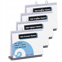 TUKA-i-AKUT Stojak Flipchart A4 poprzeczny prezenter akryl 3szt +1 gratis