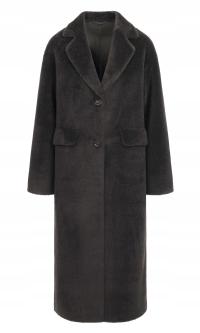 Ochnik Długie brązowe futro damskie wełniane FUTDW-0034-95(Z25) L