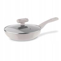 Сковорода индукционная крышка газовая маленькая твердая Konighoffer Tierra Beige 20 см