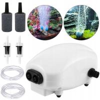 Аквариумный аэратор полный комплект ультра тихий насос 7в1 2x160л / ч