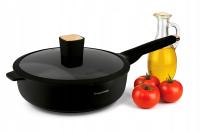 PATELNIA Głęboka INDUKCJA Pokrywka Gaz Konighoffer Black Rose 28x8,5 cm