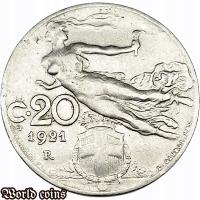 20 CENTESIMI 1921 WŁOCHY