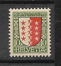 Szwajcaria xx Q583 herby sztuka 1921r. MNH VF