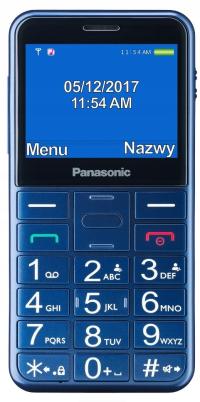 Niebieski Telefon PANASONIC KX-TU155