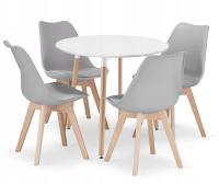 Обеденный стол со стульями в современном стиле для кухни, столовой, гостиной, 4 стула ATTE