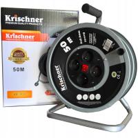 Przedłużacz bębnowy ogrodowy budowlany czarny 50m 3x2,5mm