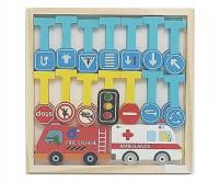 Układanka drewniana Pojazdy 220x220 mm Adar